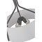 Nuvo Livingston 4-Light Pendant, E26 60W, Putty Gray, White Linen Fabric Shade 60/7668 - alternate 5